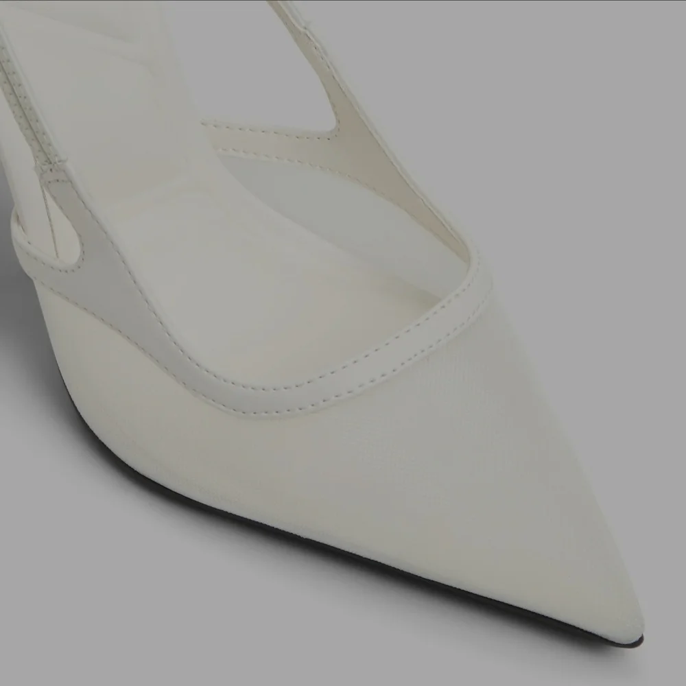 Aldo Chic Cream Slingback Heels - Picture 6 of 7
